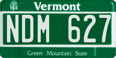 VT license plate NDM627
