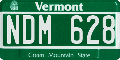 VT license plate NDM628
