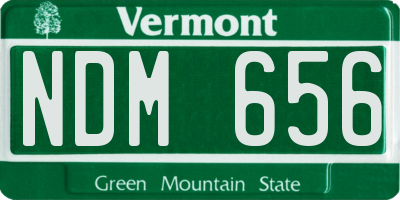 VT license plate NDM656