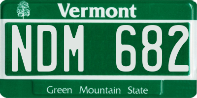 VT license plate NDM682