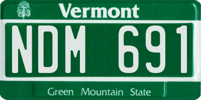 VT license plate NDM691