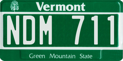 VT license plate NDM711