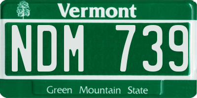 VT license plate NDM739