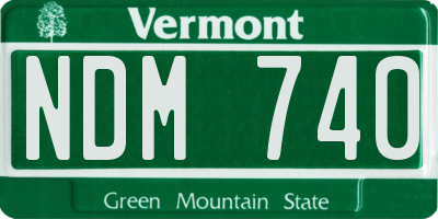 VT license plate NDM740