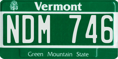 VT license plate NDM746