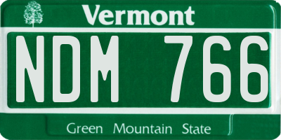 VT license plate NDM766