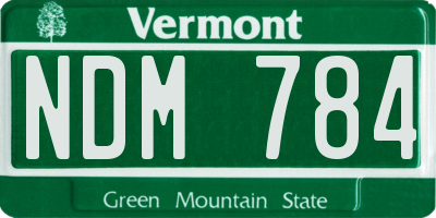 VT license plate NDM784