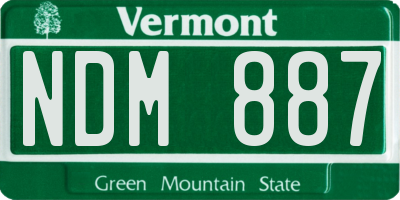 VT license plate NDM887