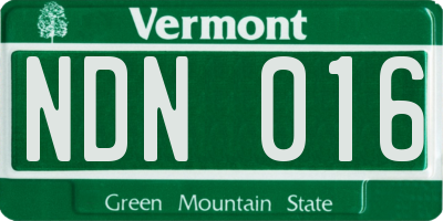 VT license plate NDN016