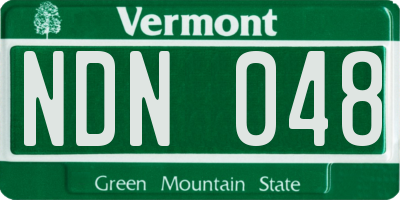 VT license plate NDN048
