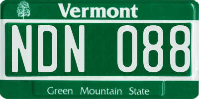 VT license plate NDN088