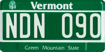 VT license plate NDN090