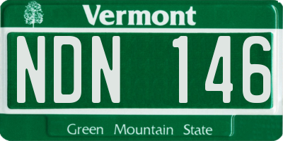 VT license plate NDN146