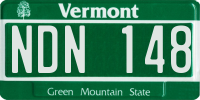 VT license plate NDN148