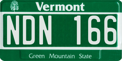 VT license plate NDN166