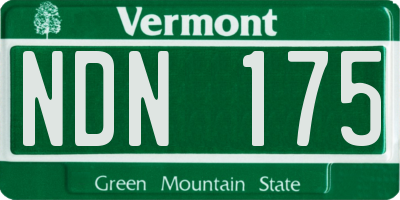 VT license plate NDN175