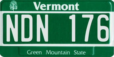 VT license plate NDN176