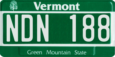 VT license plate NDN188