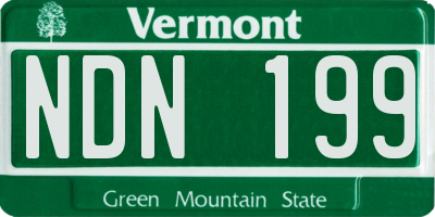 VT license plate NDN199