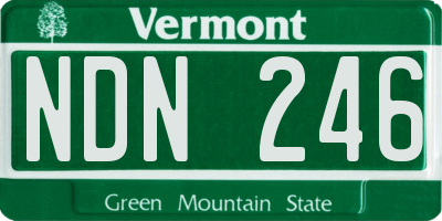 VT license plate NDN246