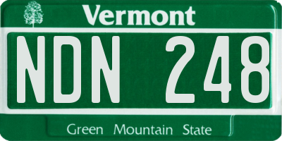 VT license plate NDN248
