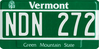 VT license plate NDN272