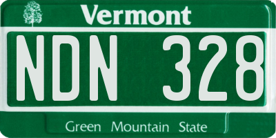 VT license plate NDN328