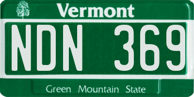 VT license plate NDN369