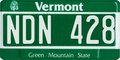 VT license plate NDN428