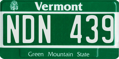 VT license plate NDN439