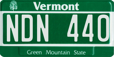 VT license plate NDN440
