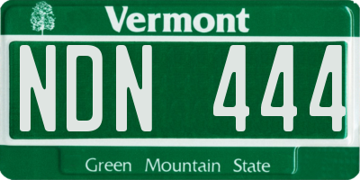 VT license plate NDN444
