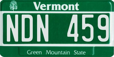 VT license plate NDN459