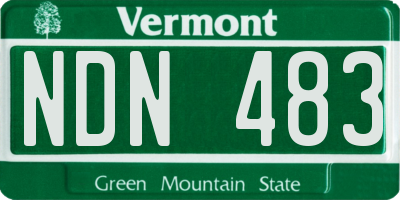 VT license plate NDN483