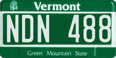VT license plate NDN488