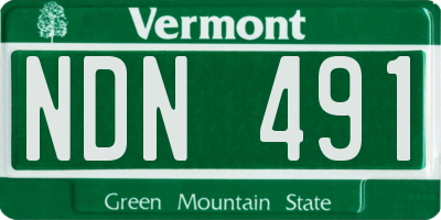 VT license plate NDN491