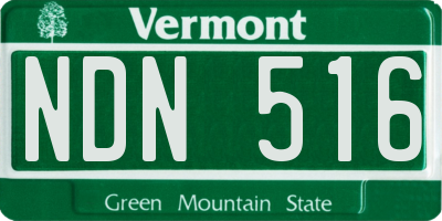 VT license plate NDN516