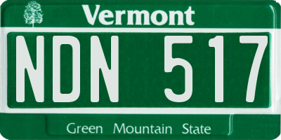 VT license plate NDN517