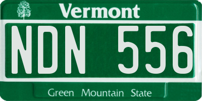 VT license plate NDN556