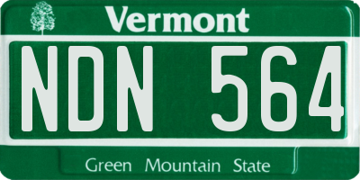 VT license plate NDN564