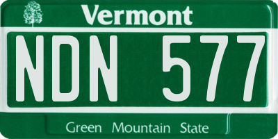 VT license plate NDN577