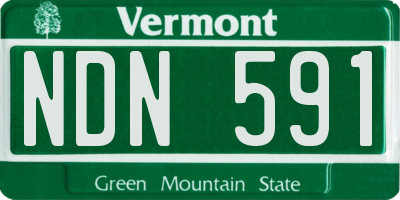 VT license plate NDN591