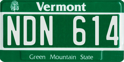 VT license plate NDN614