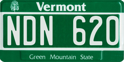VT license plate NDN620