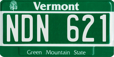 VT license plate NDN621