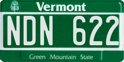 VT license plate NDN622