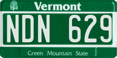 VT license plate NDN629