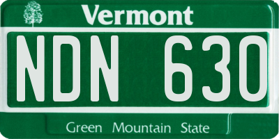 VT license plate NDN630