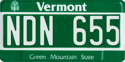 VT license plate NDN655