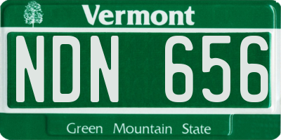 VT license plate NDN656